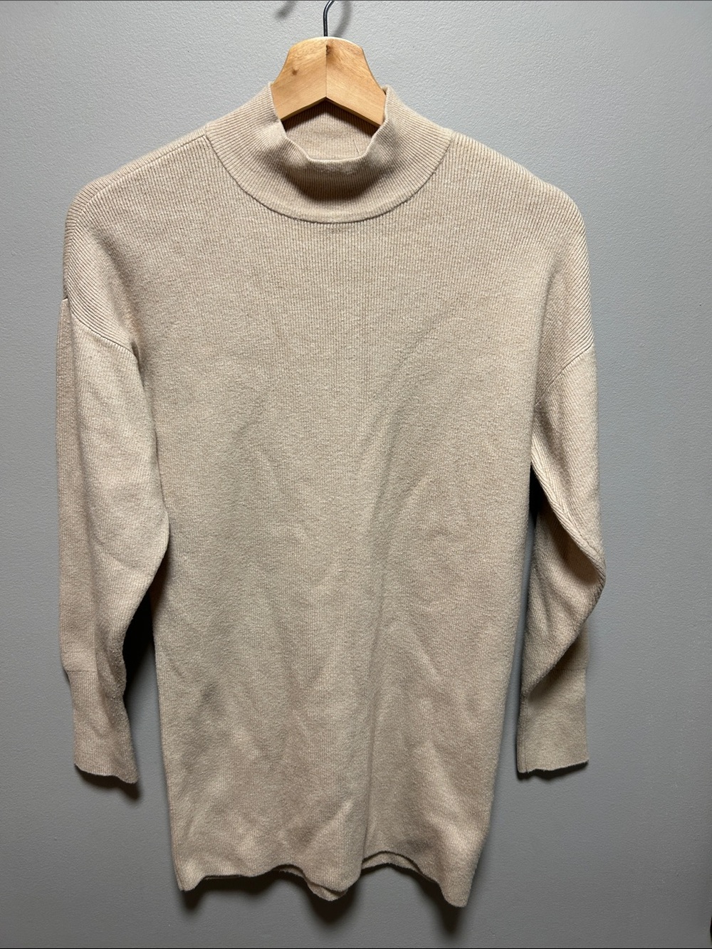 Abercrombie & Fitch Women's Cowl Neck Sweater in Beige